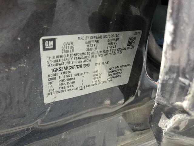 1GKS2AKC9FR281398 GMC YUKON SLE