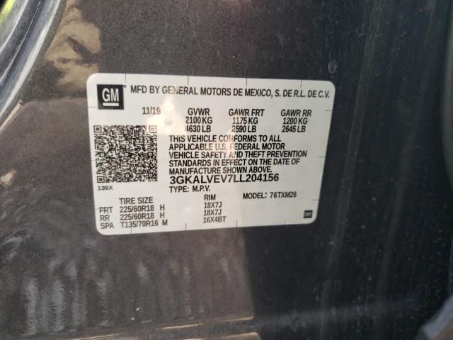3GKALVEV7LL204156 GMC Terrain Slt