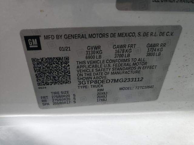 3GTP8DED7MG233112 GMC Sierra C1500 Slt