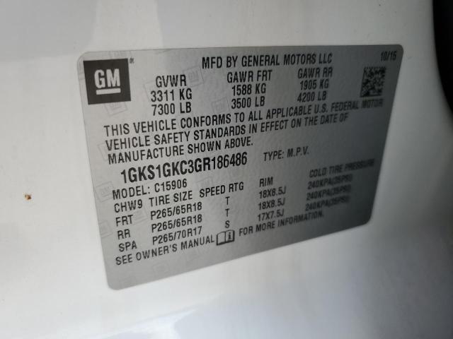 1GKS1GKC3GR186486 GMC Yukon Xl C1500 Slt