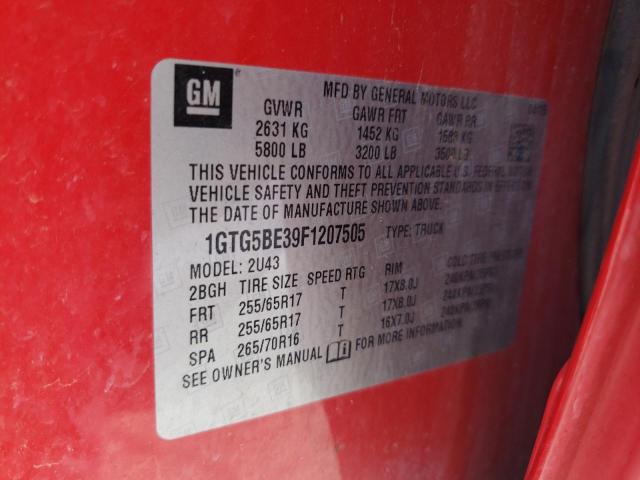 1GTG5BE39F1207505 GMC CANYON SLE