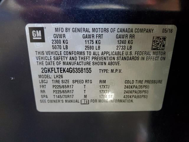 2GKFLTEK4G6358155 GMC Terrain Sle