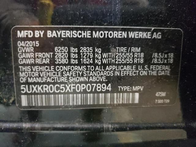 5UXKR0C5XF0P07894 BMW X5 Xdrive35i