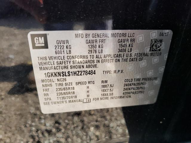 1GKKNSLS1HZ278484 GMC ACADIA SLE