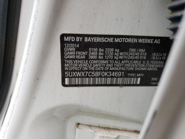 5UXWX7C58F0K34691 BMW X3 Xdrive35i