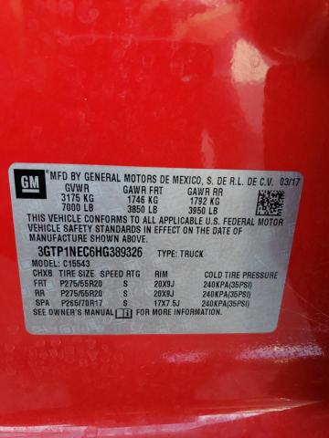 3GTP1NEC6HG389326 GMC Sierra C1500 Slt