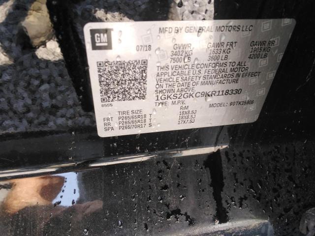 1GKS2GKC9KR118330 GMC Yukon Xl K1500 Slt