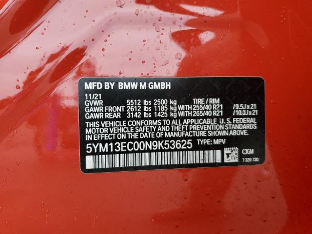 5YM13EC00N9K53625 BMW X3 M