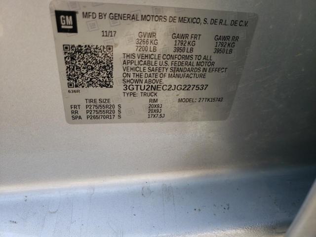 3GTU2NEC2JG227537 GMC Sierra K1500 Slt