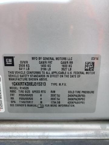 1GKKRTKD8EJ315313 GMC Acadia Denali