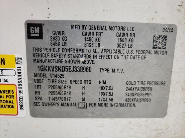 1GKKVSKD5EJ338960 GMC Acadia Slt-2
