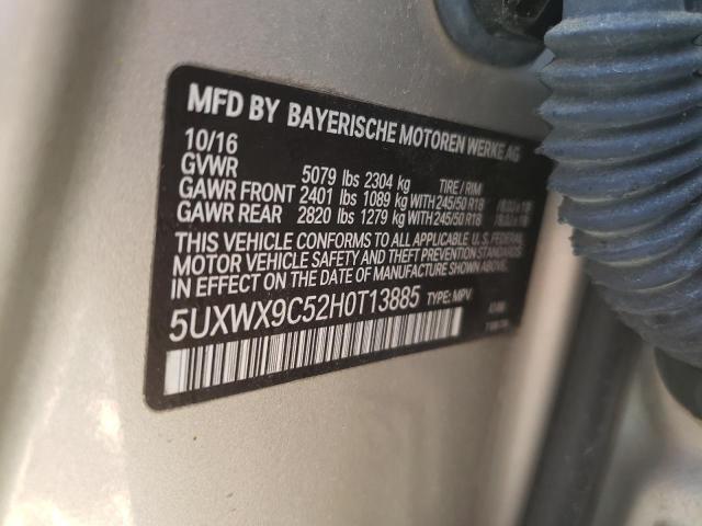 5UXWX9C52H0T13885 BMW X3 Xdrive28i