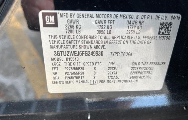 3GTU2WEJ6FG349930 GMC Sierra K1500 Denali