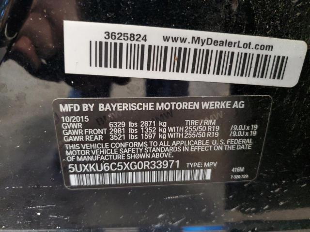 5UXKU6C5XG0R33971 BMW X6 Xdrive50i