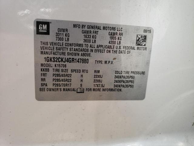 1GKS2CKJ4GR147880 GMC YUKON DENALI