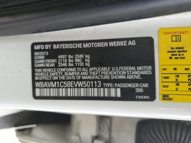 WBAVM1C58EVW50113 BMW X1 Sdrive28i
