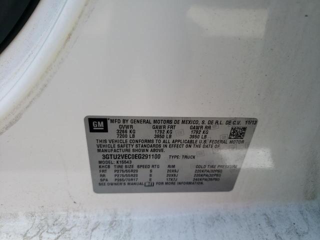 3GTU2VEC0EG291100 GMC Sierra K1500 Slt