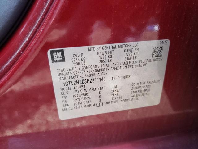 1GTV2NEC3HZ311140 GMC Sierra K1500 Slt