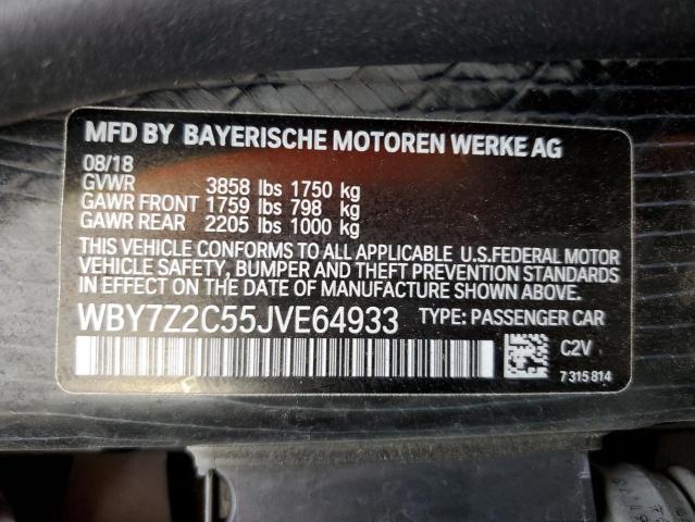 WBY7Z2C55JVE64933 BMW I3 Bev