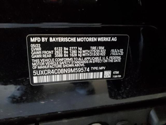 5UXCR4C08N9M59574 BMW X5 Sdrive 40i