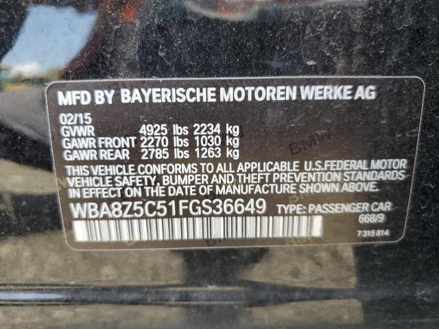 WBA8Z5C51FGS36649 BMW 328 Xigt Sulev