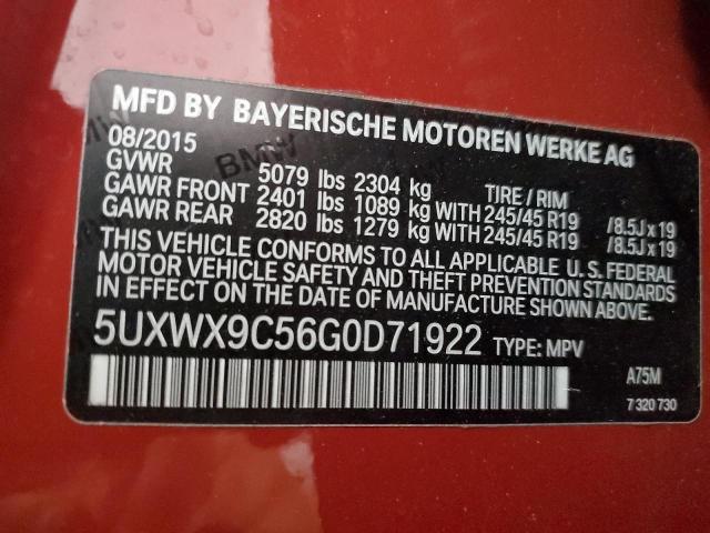 5UXWX9C56G0D71922 BMW X3 Xdrive28i