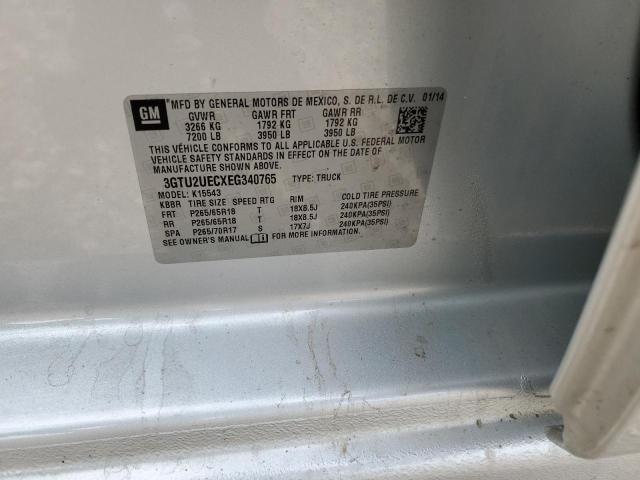 3GTU2UECXEG340765 GMC Sierra K1500 Sle