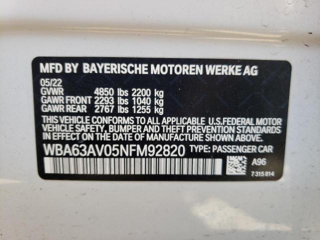 WBA63AV05NFM92820 BMW 430i Gran Coupe