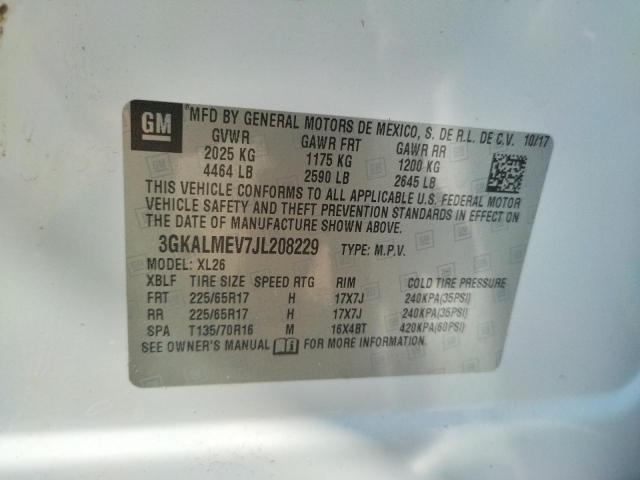 3GKALMEV7JL208229 GMC Terrain Sle