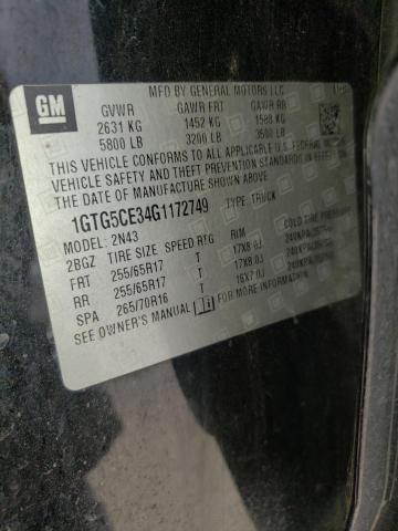 1GTG5CE34G1172749 GMC CANYON SLE