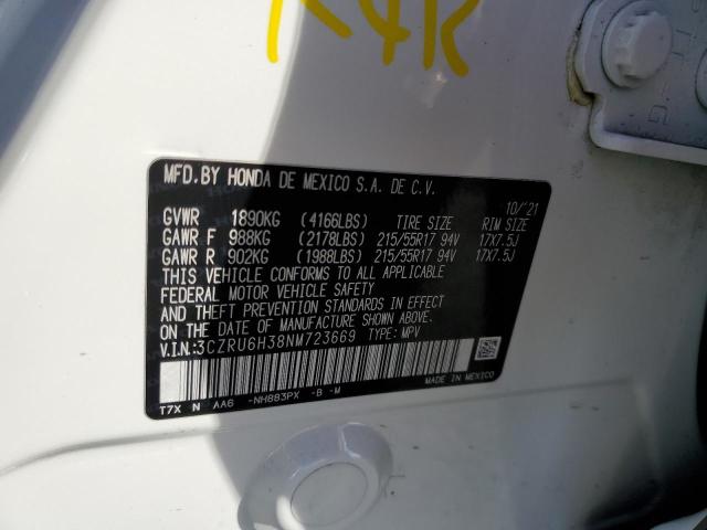 3CZRU6H38NM723669 Honda HR-V LX