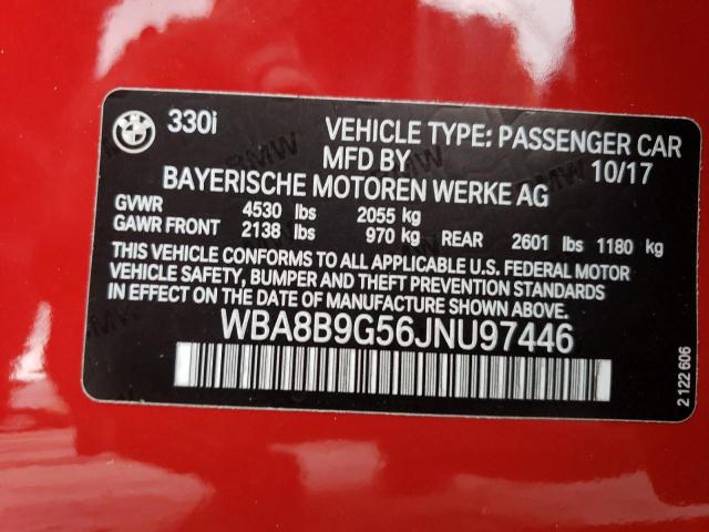 WBA8B9G56JNU97446 BMW 330 I