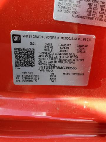 3GTU9EET5MG389565 GMC Sierra K1500 At4