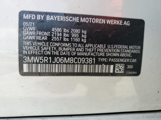 3MW5R1J06M8C09381 BMW 330I