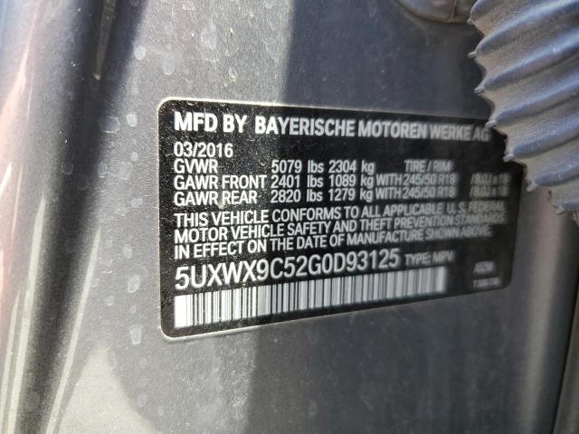 5UXWX9C52G0D93125 BMW X3 Xdrive28i