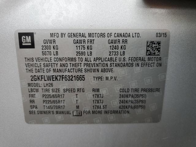 2GKFLWEK7F6321665 GMC Terrain Sle