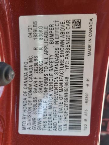 2HGFC2F69MH556948 Honda Civic Lx