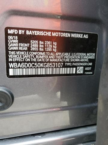 WBA6D0C50KG853107 BMW 640 I Gran Coupe