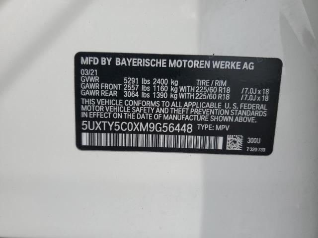 5UXTY5C0XM9G56448 BMW X3 Xdrive30i