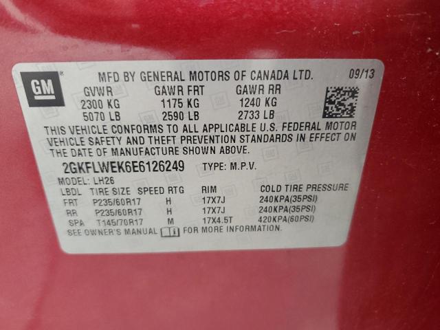2GKFLWEK6E6126249 GMC Terrain Sle