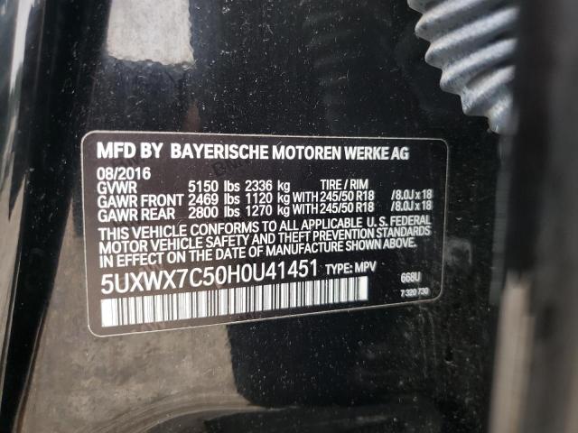 5UXWX7C50H0U41451 BMW X3 Xdrive35i