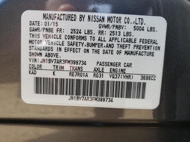 JN1BV7AR3FM399734 Infiniti Q50 BASE