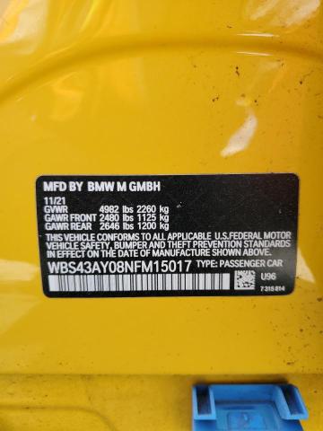 WBS43AY08NFM15017 BMW M3 Competition