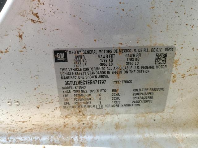3GTU2VEC1EG471797 GMC Sierra K1500 Slt