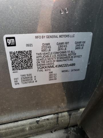 1GKKNML41MZ223489 GMC ACADIA SLT