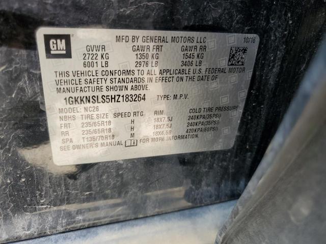 1GKKNSLS5HZ183264 GMC ACADIA SLE