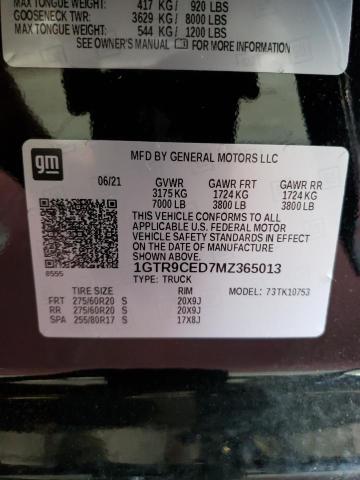 1GTR9CED7MZ365013 GMC Sierra K1500 Elevation
