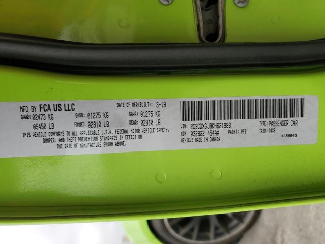 2C3CDXGJ8KH621983 Dodge Charger Scat Pack