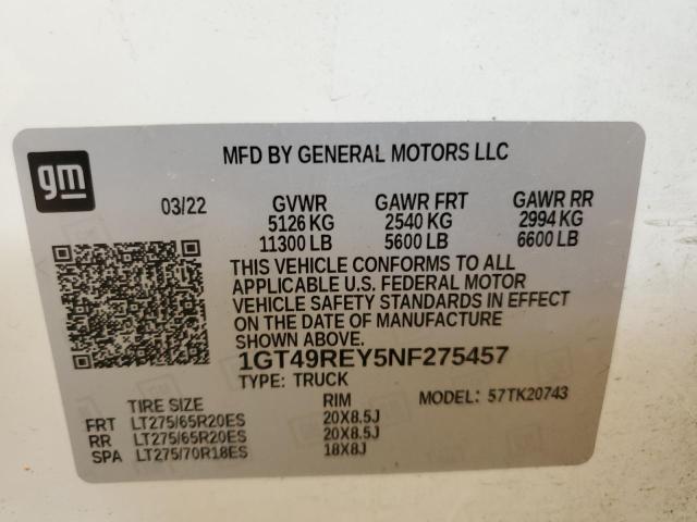 1GT49REY5NF275457 GMC Sierra K2500 Denali