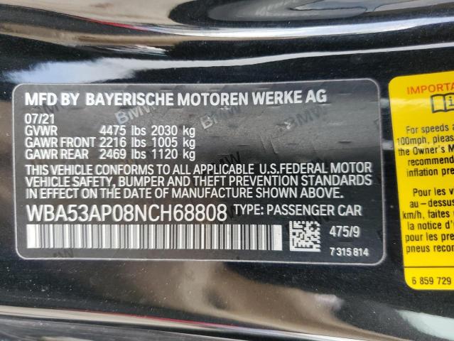 WBA53AP08NCH68808 BMW 430I